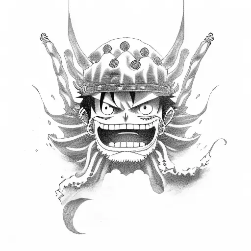 luffy wins kaido tattoo design idea