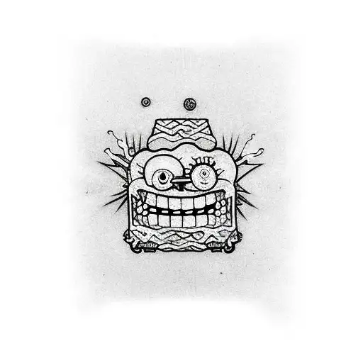 SpongeBob  tattoo design idea