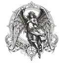 arc angel michael tattoo design idea