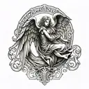 arc angel michael tattoo design idea