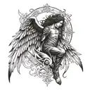 arc angel michael tattoo design idea