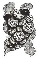 muscular chocolate chip cookie tattoo design idea