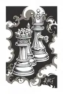 king chess piece with an a tattoo design idea