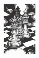 king chess piece with an a tattoo design idea