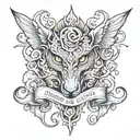 M Z characters incorporated tattoo design idea