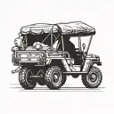Camel offroad 4x4 driving tattoo design idea