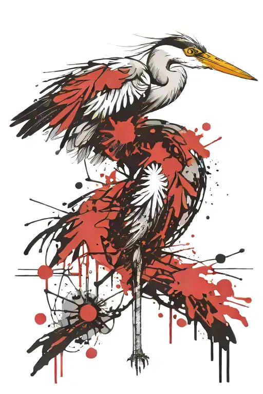 heron Florida tattoo design idea