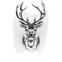 stag  tattoo design idea
