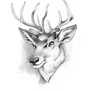 stag  tattoo design idea