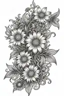 chamomile vine wrapped tattoo design idea