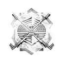 combat engineer, army, afghanistan, explosions, american flag, airborne tattoo design idea