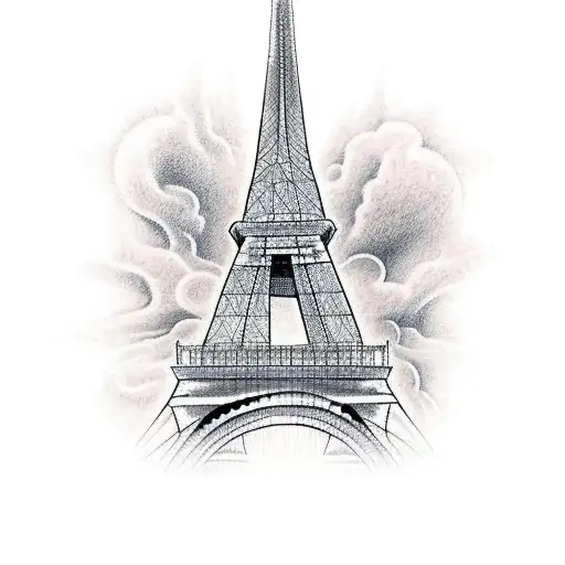 torre eiffel tattoo design idea