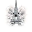 torre eiffel tattoo design idea