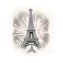 torre eiffel tattoo design idea