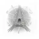 torre eiffel tattoo design idea