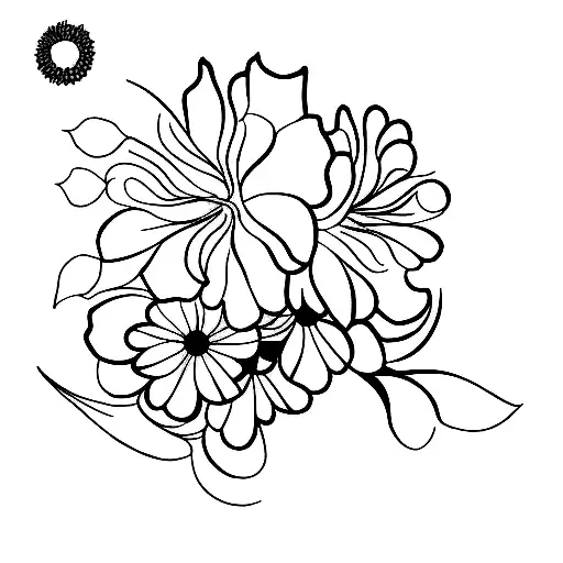 January March July birth flowers  tattoo design idea