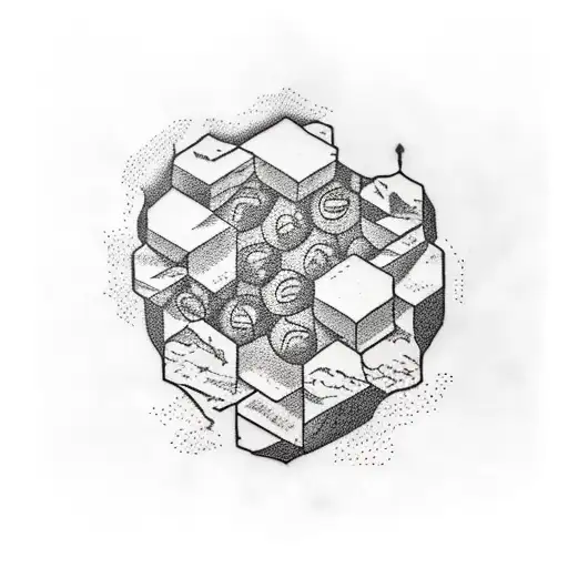 a mix between Atlas and Sisyphus serving their punishment together on the same stone stone slab tattoo design idea