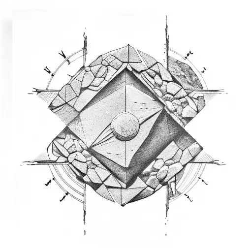 a mix between Atlas and Sisyphus serving their punishment together on the same stone stone slab tattoo design idea