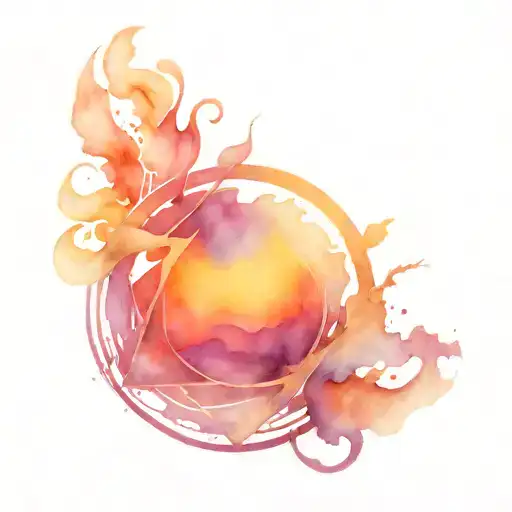 abstract meditation centered equanimity tattoo design idea