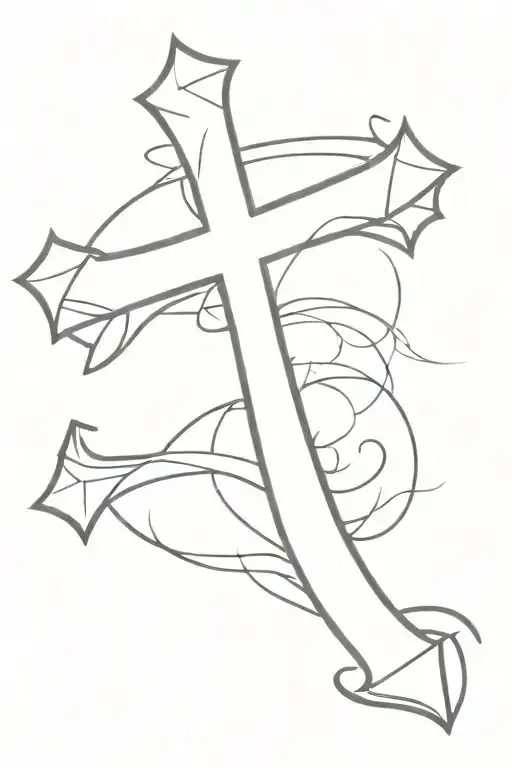 cross memorial tattoo tattoo design idea