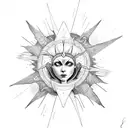 Sword Sun Moon Wings Eye Triangel Mind Body Soul tattoo design idea