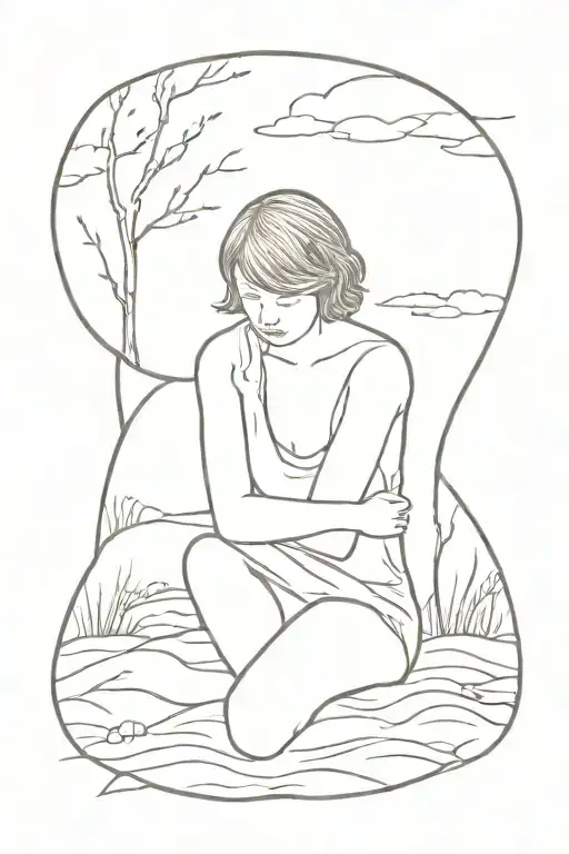 loneliness after a relationship tattoo design idea