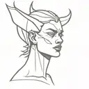 loneliness after a relationship demon tattoo design idea