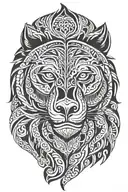 maori bear head tattoo design idea