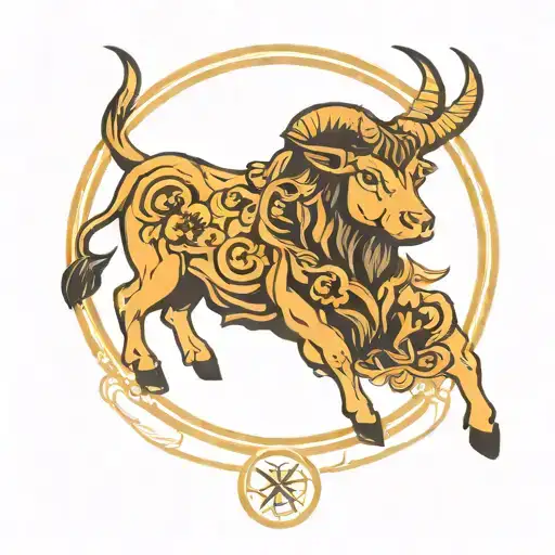 taurus zodiac sign tattoo design idea