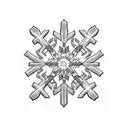 colombian flag plus snowflake tattoo design idea