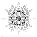 colombian flag plus snowflake tattoo design idea