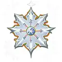 colombian flag plus snowflake tattoo design idea