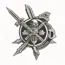police swat special operations symbol combined tattoo design idea