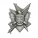 police swat special operations symbol combined tattoo design idea
