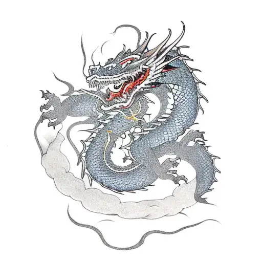 Dragon forarm tattoo design idea