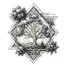 tree environmental engineering symbol tattoo design idea