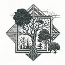 tree environmental engineering symbol tattoo design idea