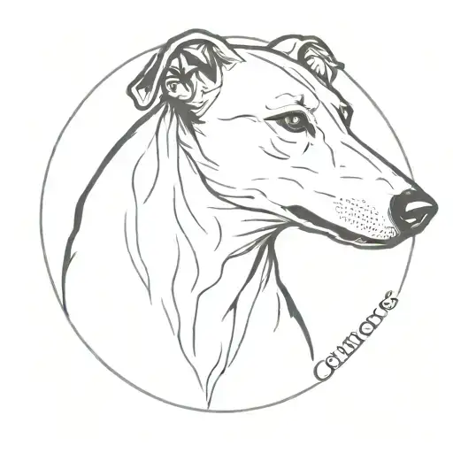 greyhound tattoo design idea