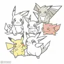 Pokemon characters tattoo design idea