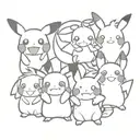 Pokemon characters tattoo design idea