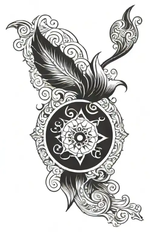 gypsy symbol tattoo design idea