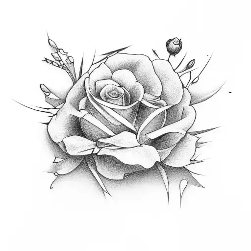 estetoscopio con flores tattoo design idea