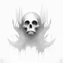 A hauntingly beautiful scene from Blasphemous with a dark and mysterious atmosphere tattoo design idea