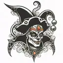 jester dancer tattoo design idea