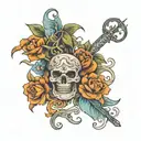 harry alex charlie written underneath tattoo design idea