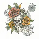 harry alex charlie written underneath tattoo design idea