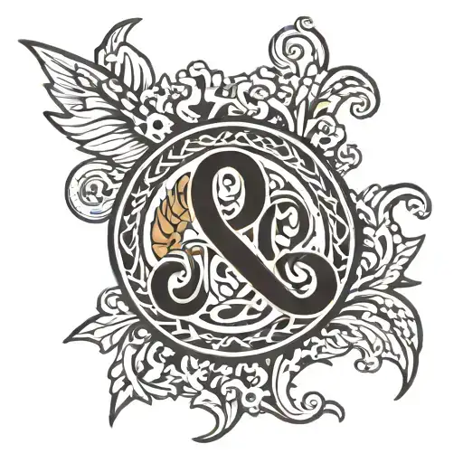 fred perry logo and number 9000 behind tattoo design idea