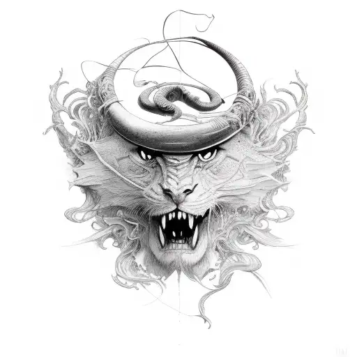 cutting strings of fate tattoo design idea