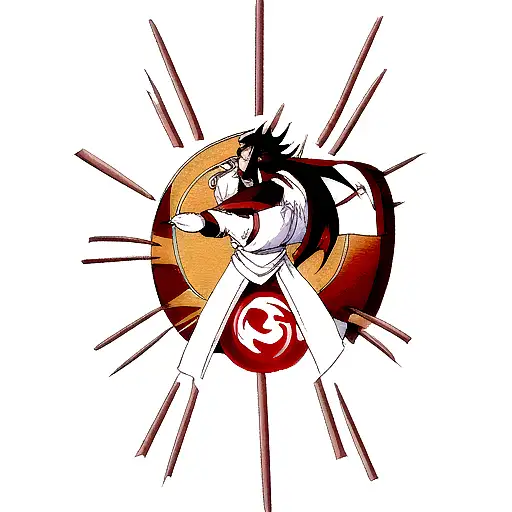 rising sun with Dragon  tattoo design idea