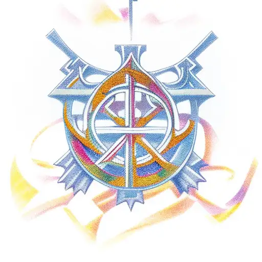 holly trinity with the holy cross tattoo design idea